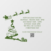 Autocollant de fenêtre pour les heures d'ouverture (Feuille)