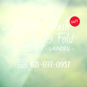 Autocollant de fenêtre pour service de blanchisser (Feuille 3)