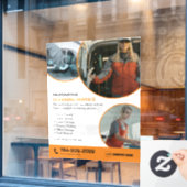 Autocollant de fenêtre pour services de nettoyage  (Fenêtre de café)