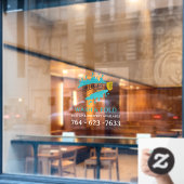 Autocollant de fenêtre pour services de nettoyage  (Fenêtre de café)