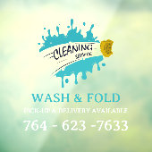 Autocollant de fenêtre pour services de nettoyage  (Feuille 3)