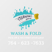 Autocollant de fenêtre pour services de nettoyage  (Feuille)