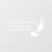 Autocollant de fenêtre pour services de nettoyage (Feuille)