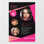 Autocollant de fenêtre pour services de salon (Feuille)