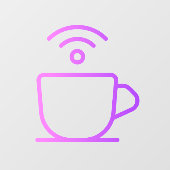 Autocollant de fenêtre pour WIFI gratuit avec tass (Feuille)