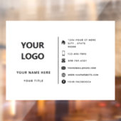 Autocollant de fenêtre publicitaire avec logo de m (Feuille 2)