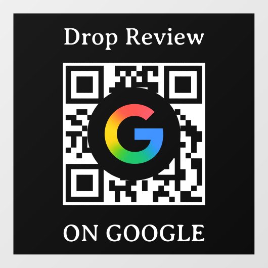 Autocollant de fenêtre QR Code pour Google Avis (Feuille)