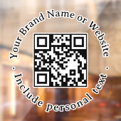 Autocollant de fenêtre QR Code rond blanc pour ent (Feuille 2)