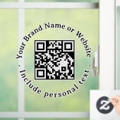 Autocollant de fenêtre QR Code rond blanc pour ent (Maison)