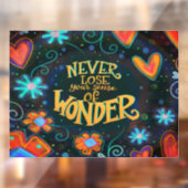 Autocollant de fenêtre «Sens de l'émerveillement“  (Feuille 2)