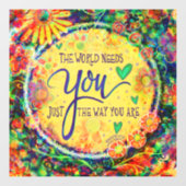 Autocollant de fenêtre « Tel que vous êtes » Inspi (Feuille)