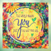 Autocollant de fenêtre « Tel que vous êtes » Inspi (Feuille 3)