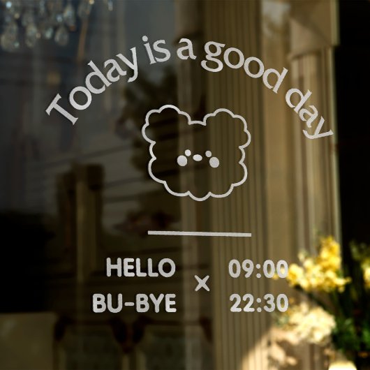 Autocollant de fenêtre tendance blanc pour salon d