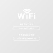 Autocollant de fenêtre WiFi pour bureau et devantu (Feuille)