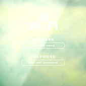 Autocollant de fenêtre WiFi pour bureau et devantu (Feuille 3)