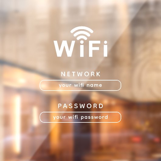 Autocollant de fenêtre WiFi pour bureau et devantu (Feuille 2)