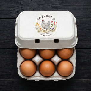 Autocollant de ferme personnalisé Œuf Ferme Aquare
