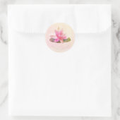 AUTOCOLLANT DE FERMETURE D'ENVELOPPE : LOTUS ROSE (Sac)