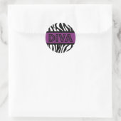 Autocollant de fête avec typographie DIVA et impre (Sac)