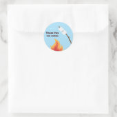 Autocollant de Fête d'Anniversaire de Camping (Sac)