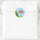 Autocollant de Fête d'Anniversaire de Camping (Sac)