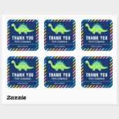 Autocollant de fête d'anniversaire de dinosaure mi (Feuille)