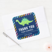 Autocollant de fête d'anniversaire de dinosaure mi (Enveloppe)