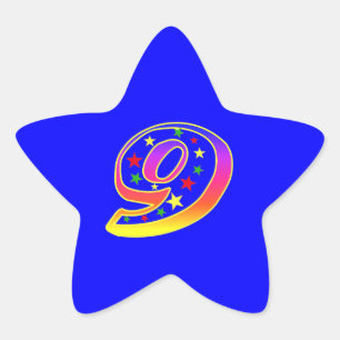 Autocollant de fête d'anniversaire de nombre