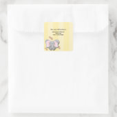 Autocollant de fête d'anniversaire éléphant bébé m (Sac)