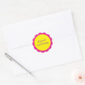 Autocollant de fête d'anniversaire mignon avec fle (Enveloppe)