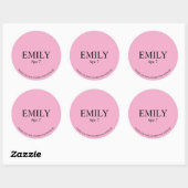 Autocollant de fête d'anniversaire rose (Feuille)