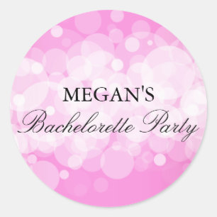 Autocollant de fête de Bachelorette Confetti Rose