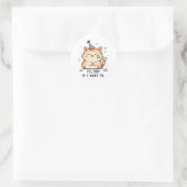 Autocollant de fête de chat qui pleure dramatiquem (Sac)
