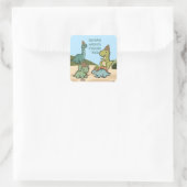 Autocollant de fête de dinosaure mignon  (Sac)