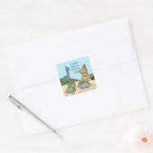 Autocollant de fête de dinosaure mignon  (Enveloppe)