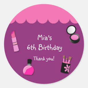 Autocollant de Fête de Maquillage des Filles de Gl