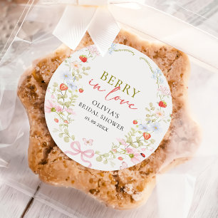 Autocollant de Fête de Mariage à la Fraise Berry I