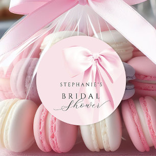 Autocollant de Fête de Mariage à Ruban Rose