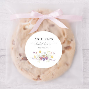 Autocollant de Fête de Mariage aux fleurs sauvages