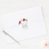 Autocollant de Fête de Mariage Burgundy Bloom (Enveloppe)
