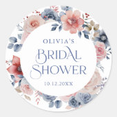 Autocollant de Fête de Mariage Élégant à l'Aquarel (Devant)