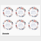 Autocollant de Fête de Mariage Élégant à l'Aquarel (Feuille)