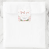 Autocollant de Fête de Mariage Fleur Rose Doré Fau (Sac)