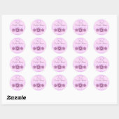 Autocollant de Fête de Mariage Fleur Violette (Feuille)