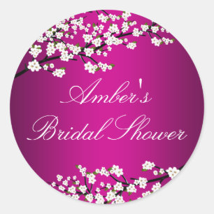 Autocollant de Fête de Mariage Rose Fleur de Ceris