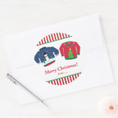 Autocollant de fête de Noël de pulls moches de Noë (Enveloppe)