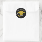 Autocollant de fête de remise des diplômes Or Noir (Sac)