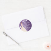 Autocollant de Fête des mariées de mariée violette (Enveloppe)