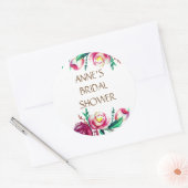 Autocollant de Fête des mariées rose aquarelle (Enveloppe)