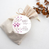 Autocollant de Fête des mariées Rose Fleur sauvage